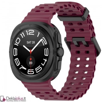 Guminė apyrankė laikrodžiui - bordo spalvos (Samsung Galaxy Ultra/Ultra 2 (47 mm)